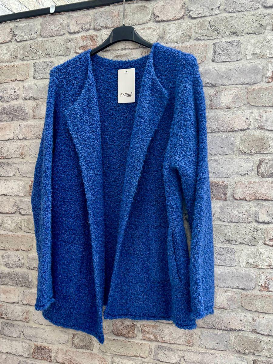 Boucle jacket blue