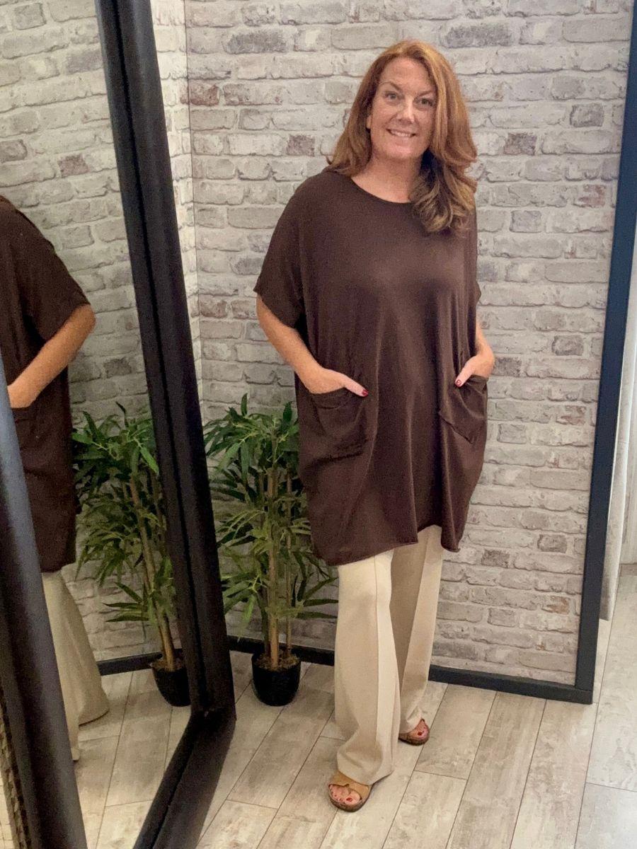 Italian Pocket Front Cotton Tunic - Made in Italy