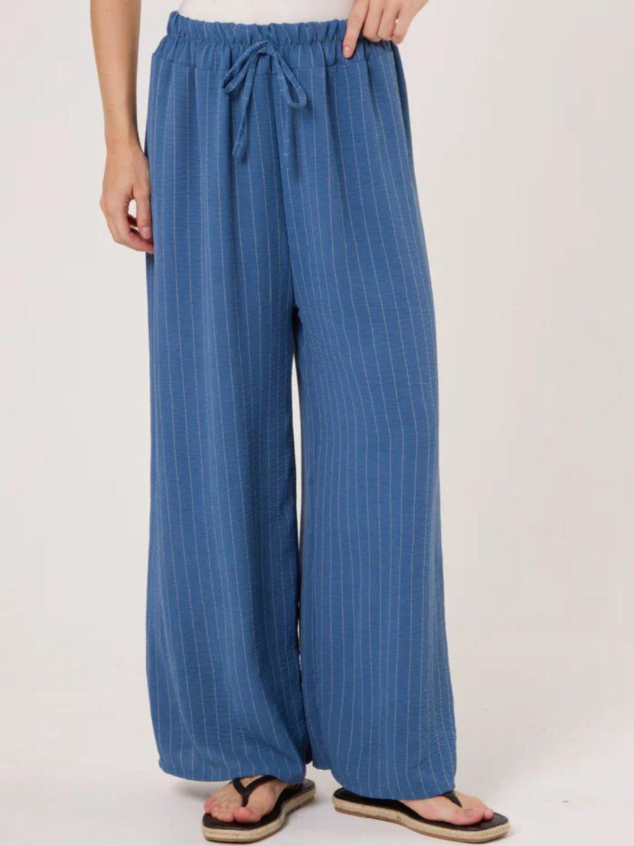 Pinstripe Wide Leg Trousers - sophisticated and comfortable