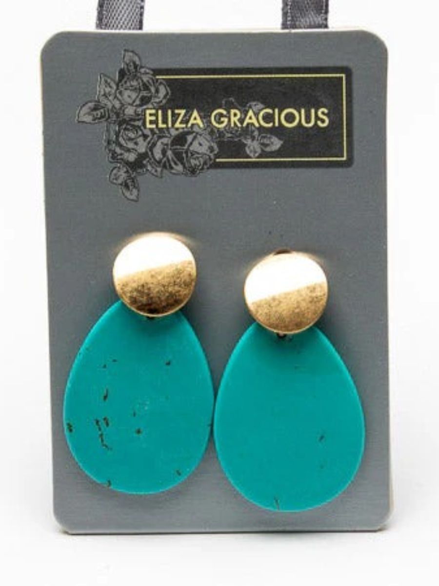 Natural Teardrop Shaped Earrings