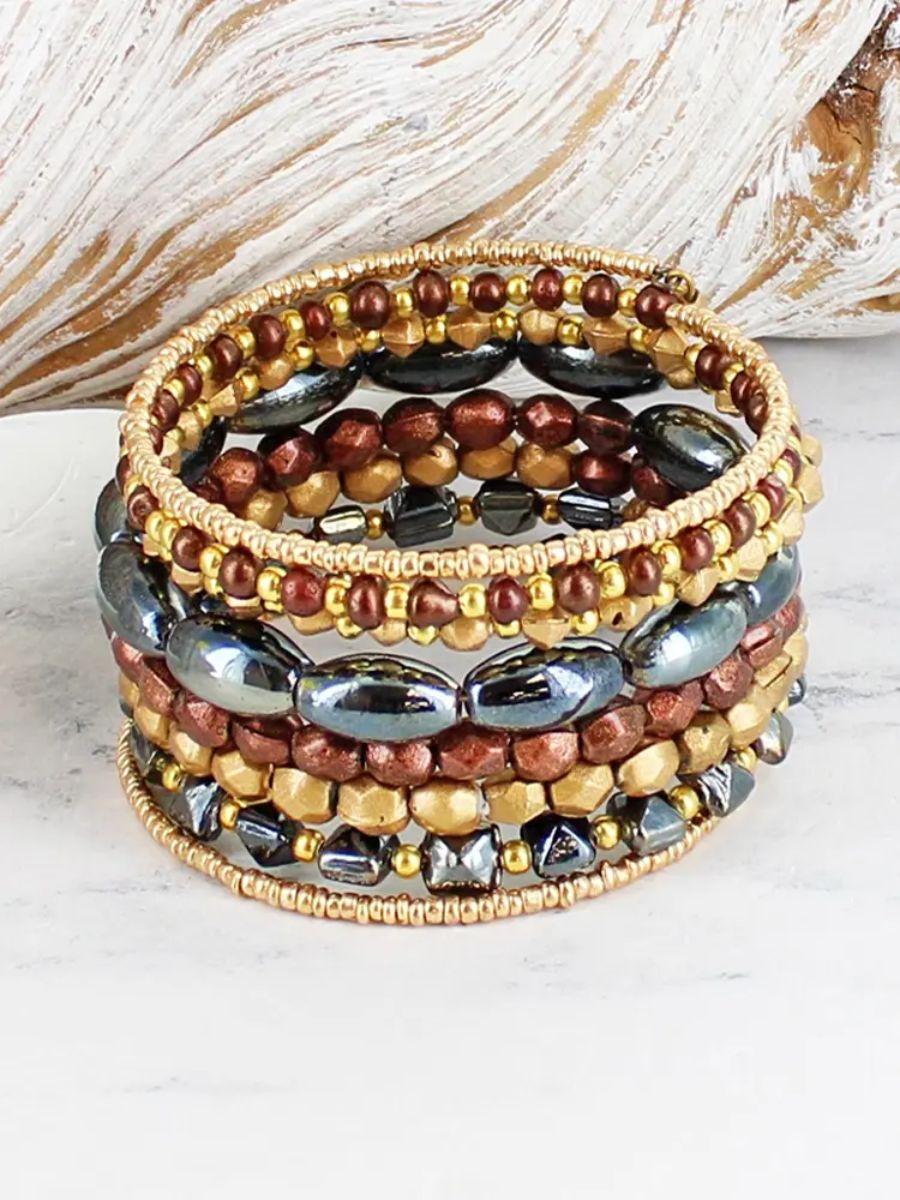 Beaded Spiral Bracelet