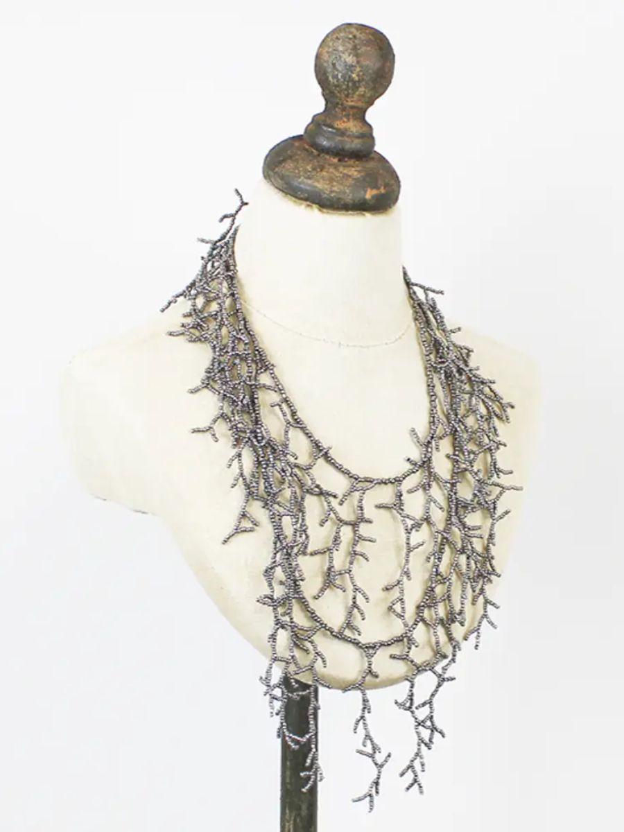 Long Beaded Seaweed Necklace