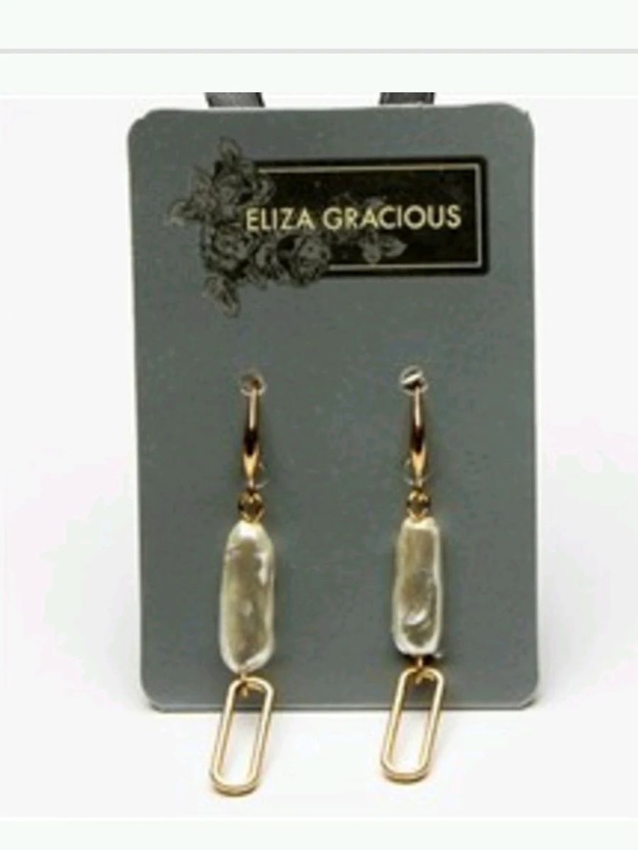 Pearlised Bead Fish Hook Earrings
