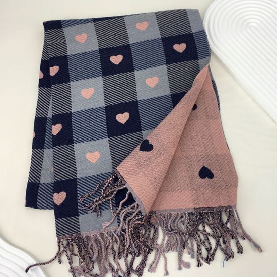 Heart Cashmere Winter Scarf - Super soft and cosy in a vibrant design.