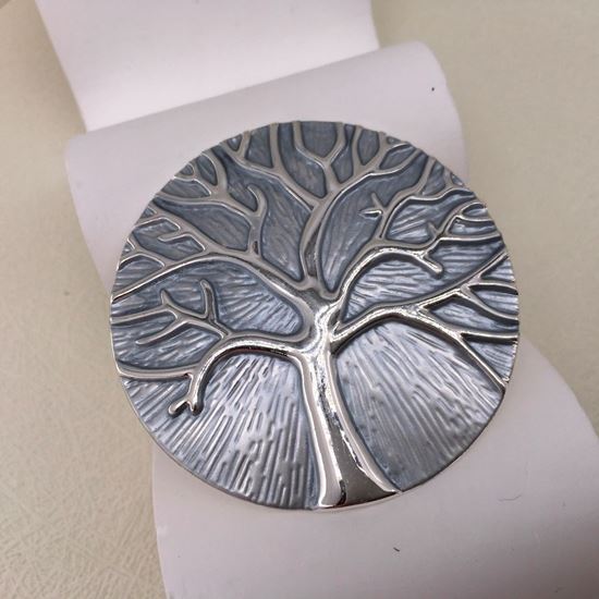 Tree of Life Brooch - Silver Effect and Magnetic Clasp