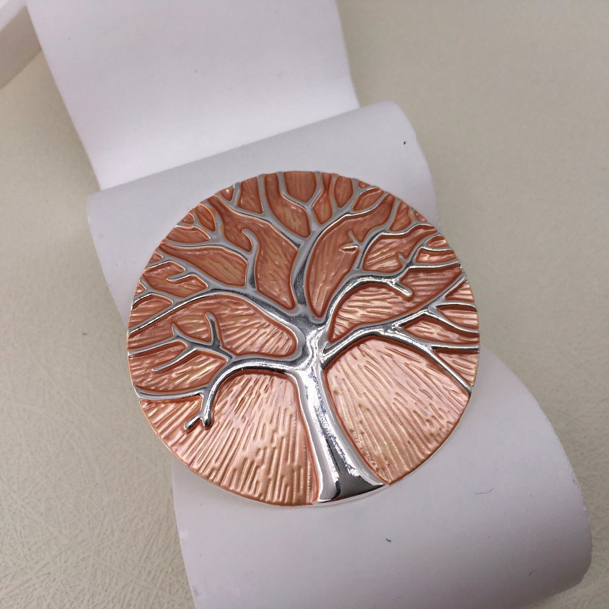 Tree of Life Brooch - Silver Effect and Magnetic Clasp