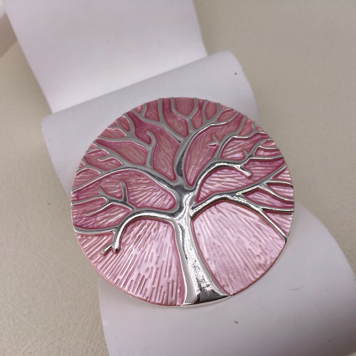 Tree of Life Brooch - Silver Effect and Magnetic Clasp
