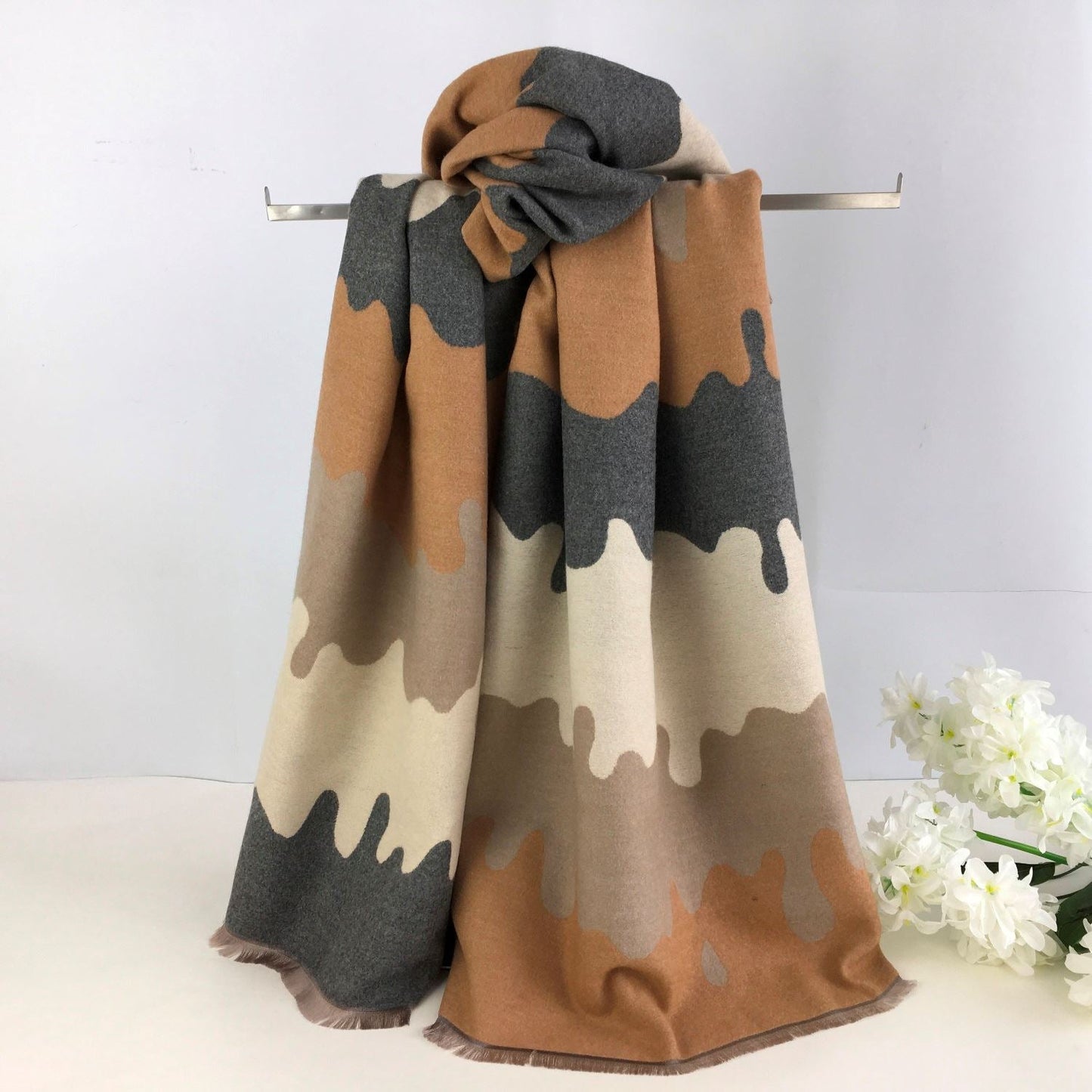 Winter Scarf - Paint Waves Design in 4 Colour Options