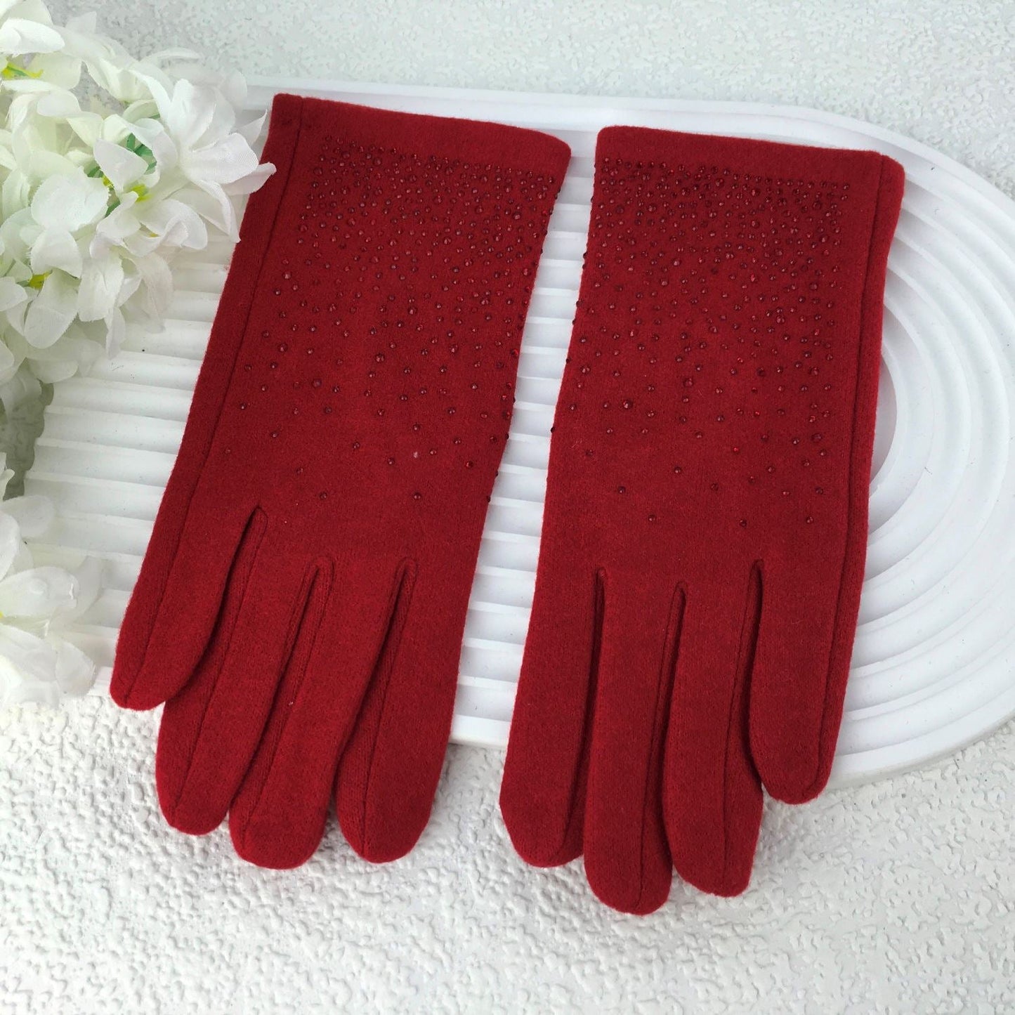 Sparkle Gloves - Gradient Sparkle From Edge Towards The Fingers