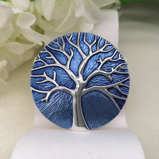 Tree of Life Brooch - Silver Effect and Magnetic Clasp