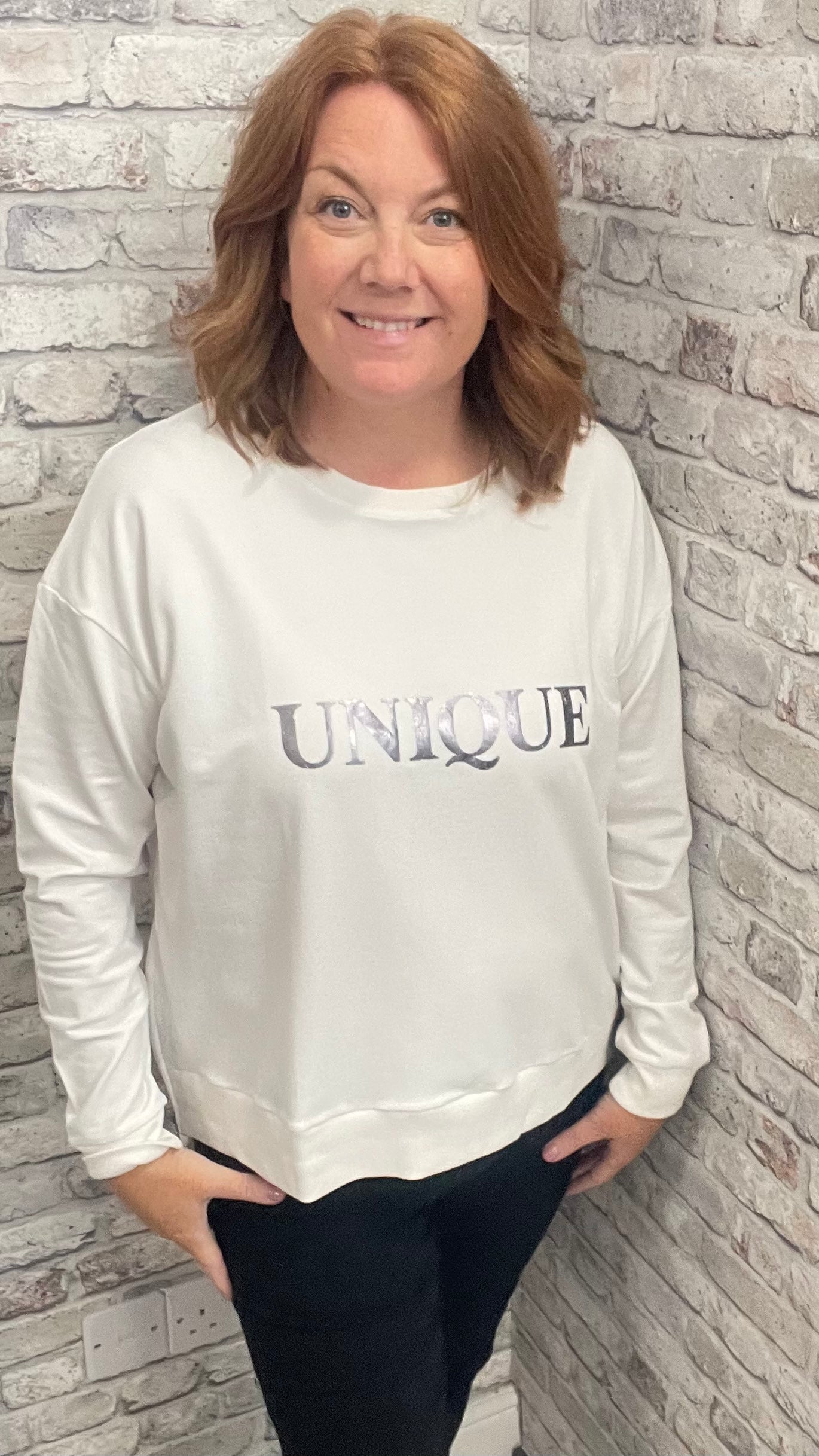 Unique Foil Zip Sweatshirt - various colours available