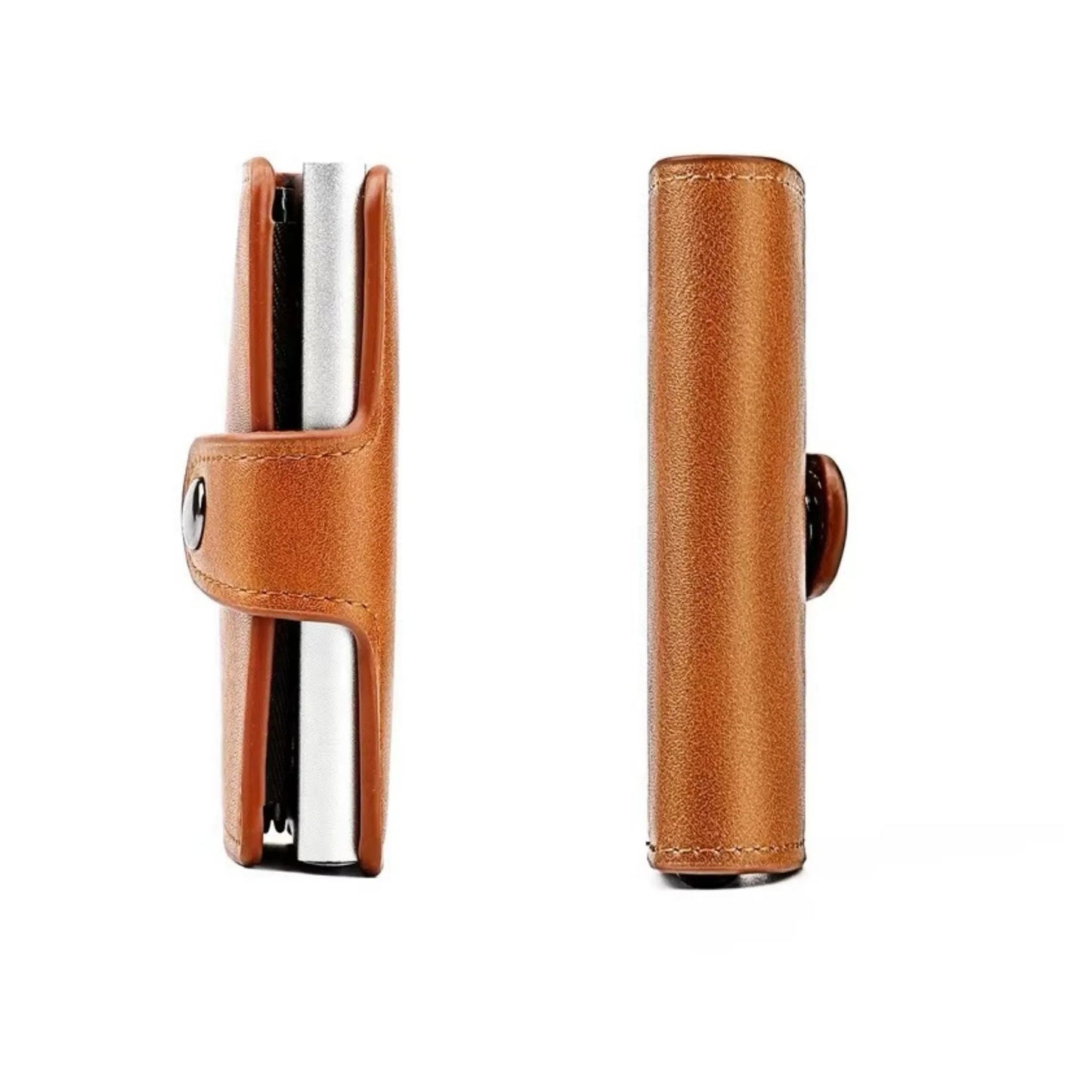 RFID Card Holder - Metal Case For Cards, Push Up Mechanism