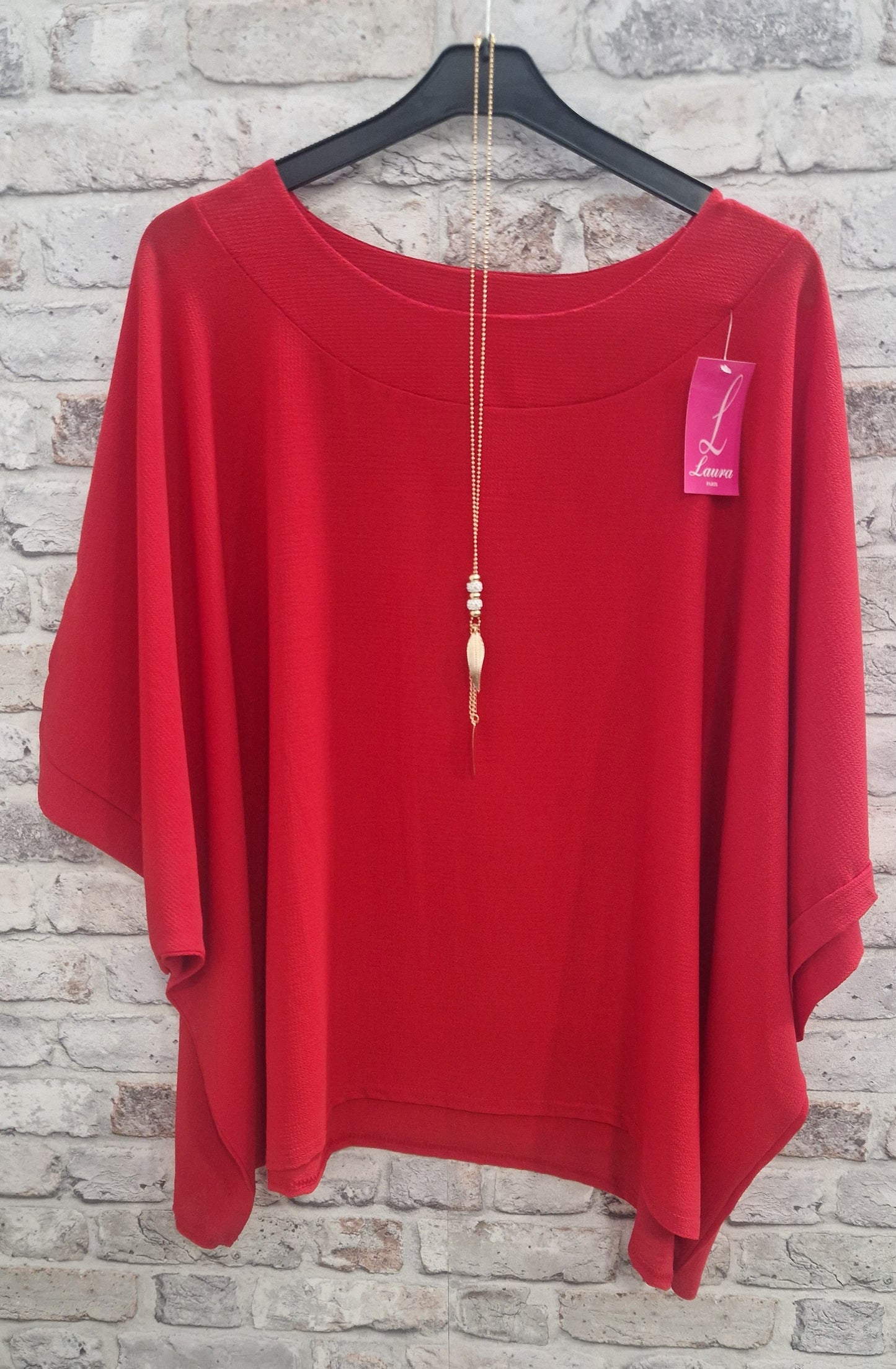Size Necklace Top - Trendy Plus Size Women's Fashion Top