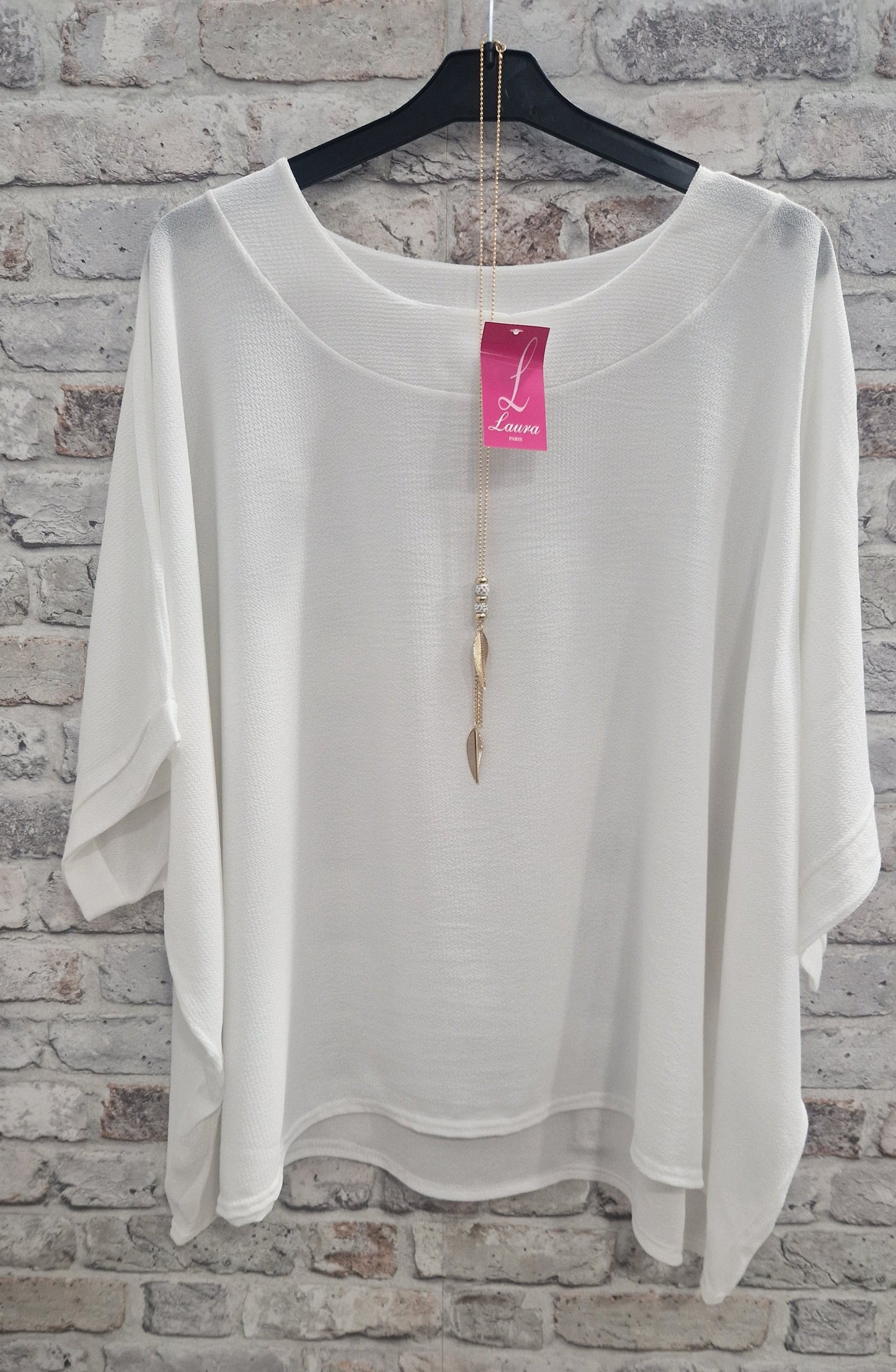 Size Necklace Top - Trendy Plus Size Women's Fashion Top