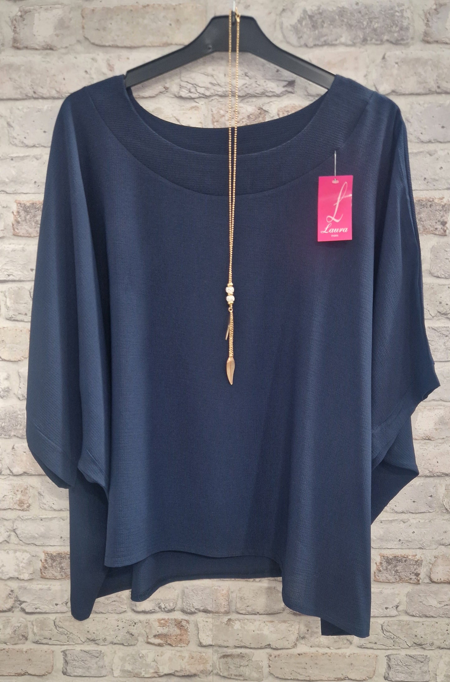 Size Necklace Top - Trendy Plus Size Women's Fashion Top