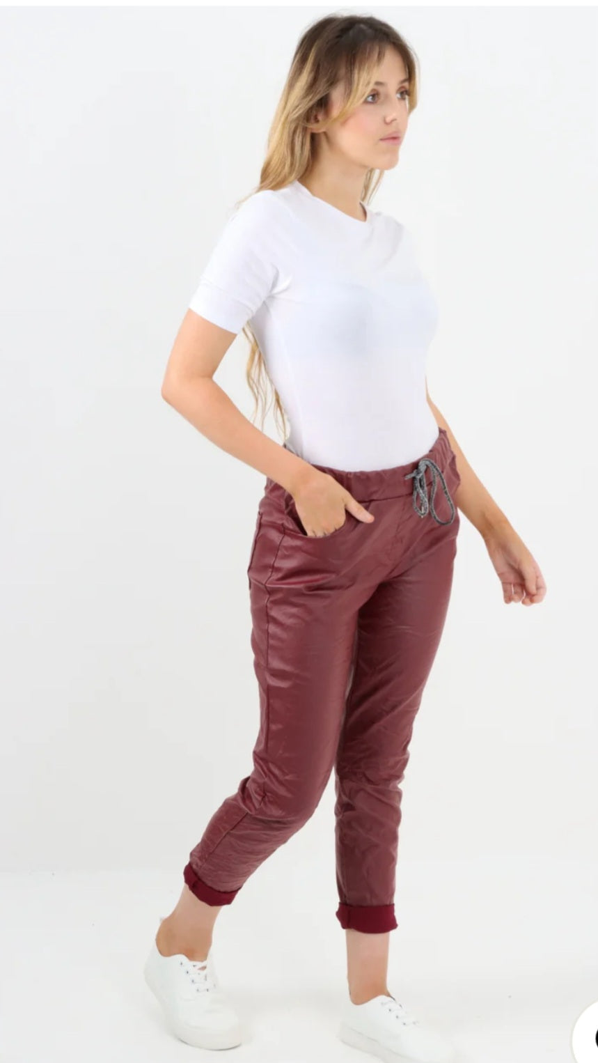 Magic Trousers - Shiny Wet Look in 5 Colour Options