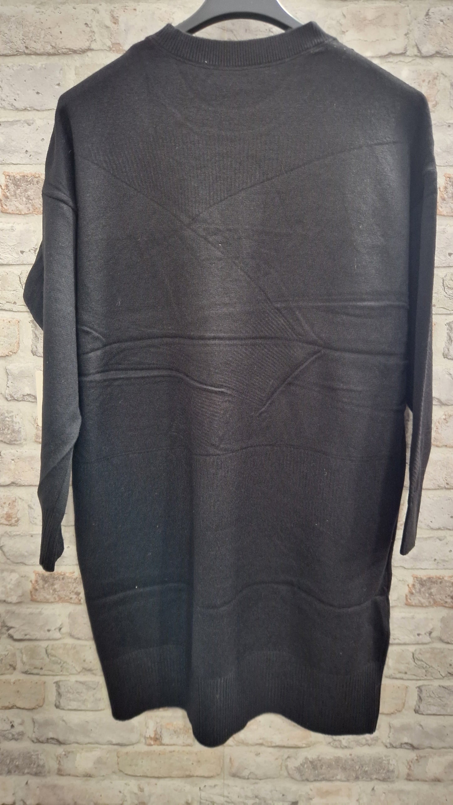 Sequin Detail Jumper Dress - All Over Sequin Detail to Front