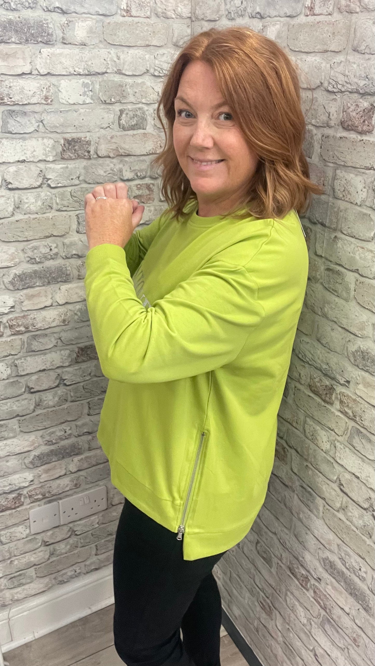 Unique Foil Zip Sweatshirt - various colours available