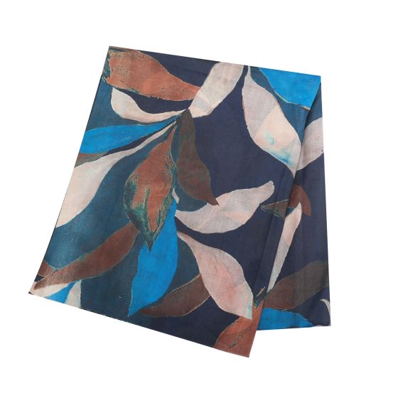 Abstract Leaves Scarf - Multi-coloured Leaf Design