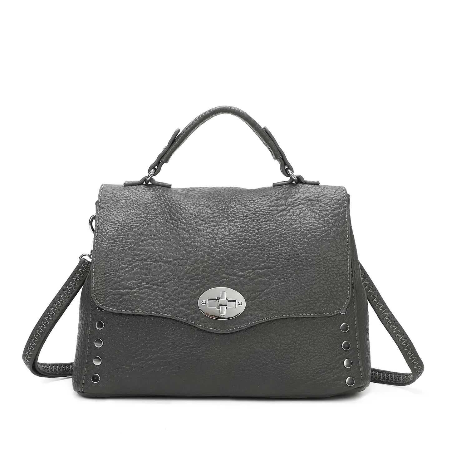 Grab Bag - Stud Detail, Soft Touch and Twist Lock Fastening