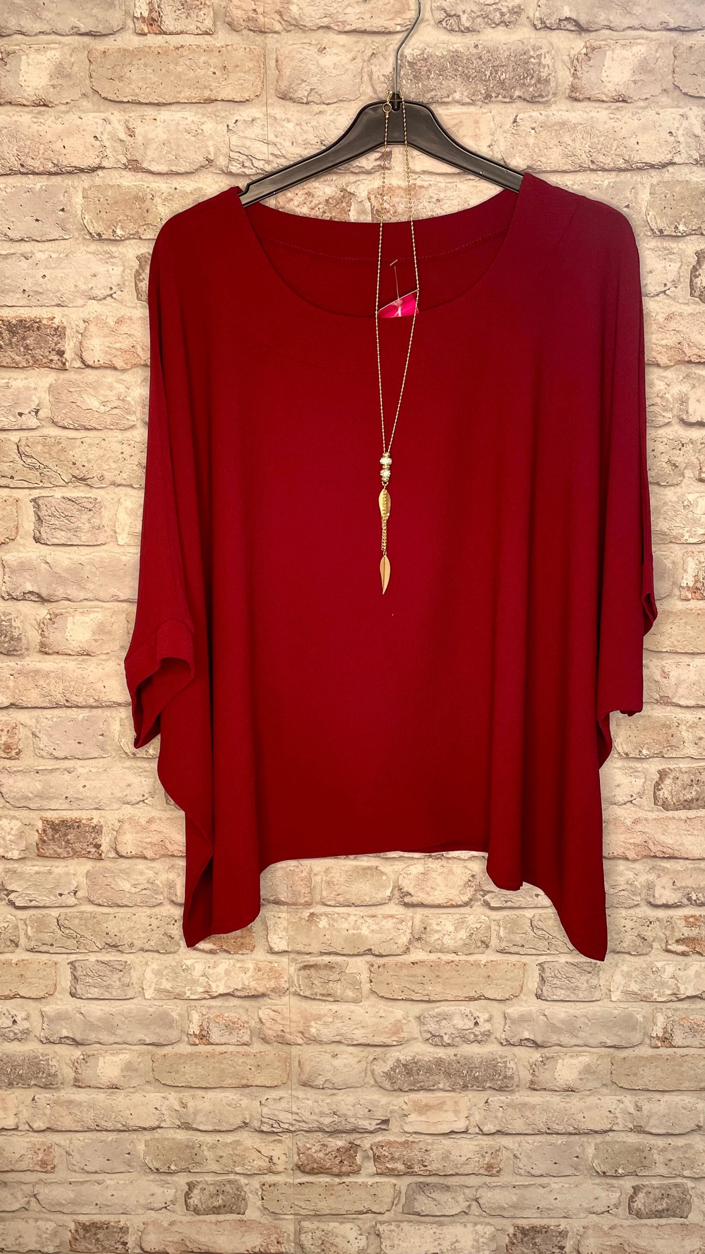 Size Necklace Top - Trendy Plus Size Women's Fashion Top
