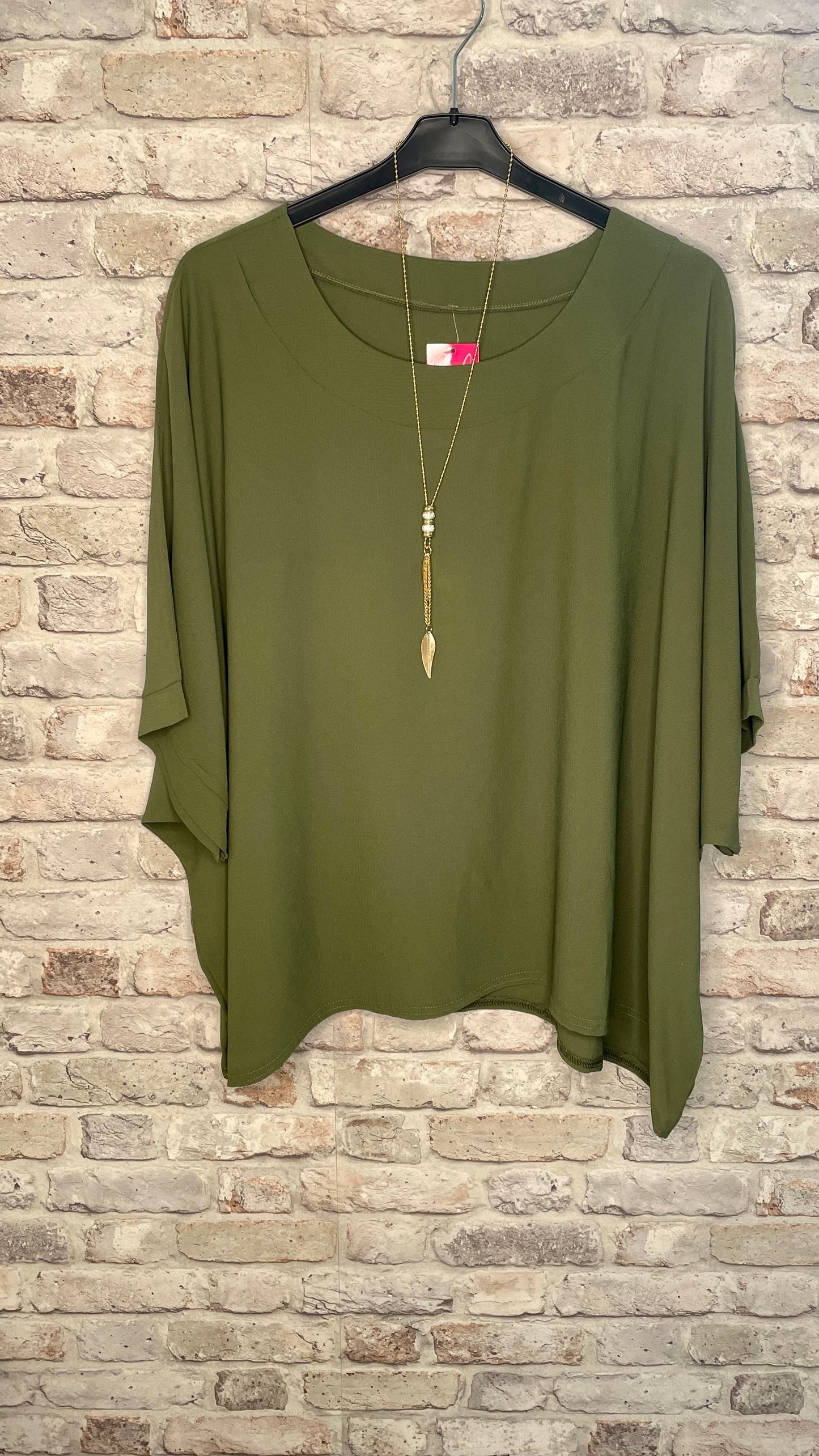 Size Necklace Top - Trendy Plus Size Women's Fashion Top