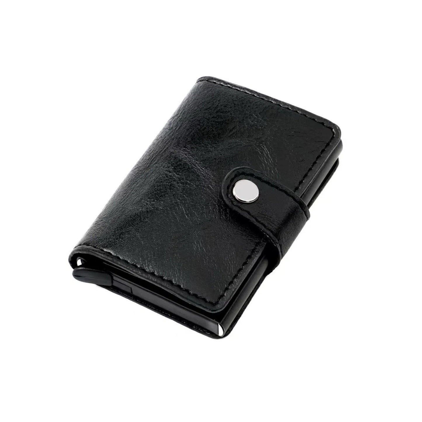 RFID Card Holder - Metal Case For Cards, Push Up Mechanism