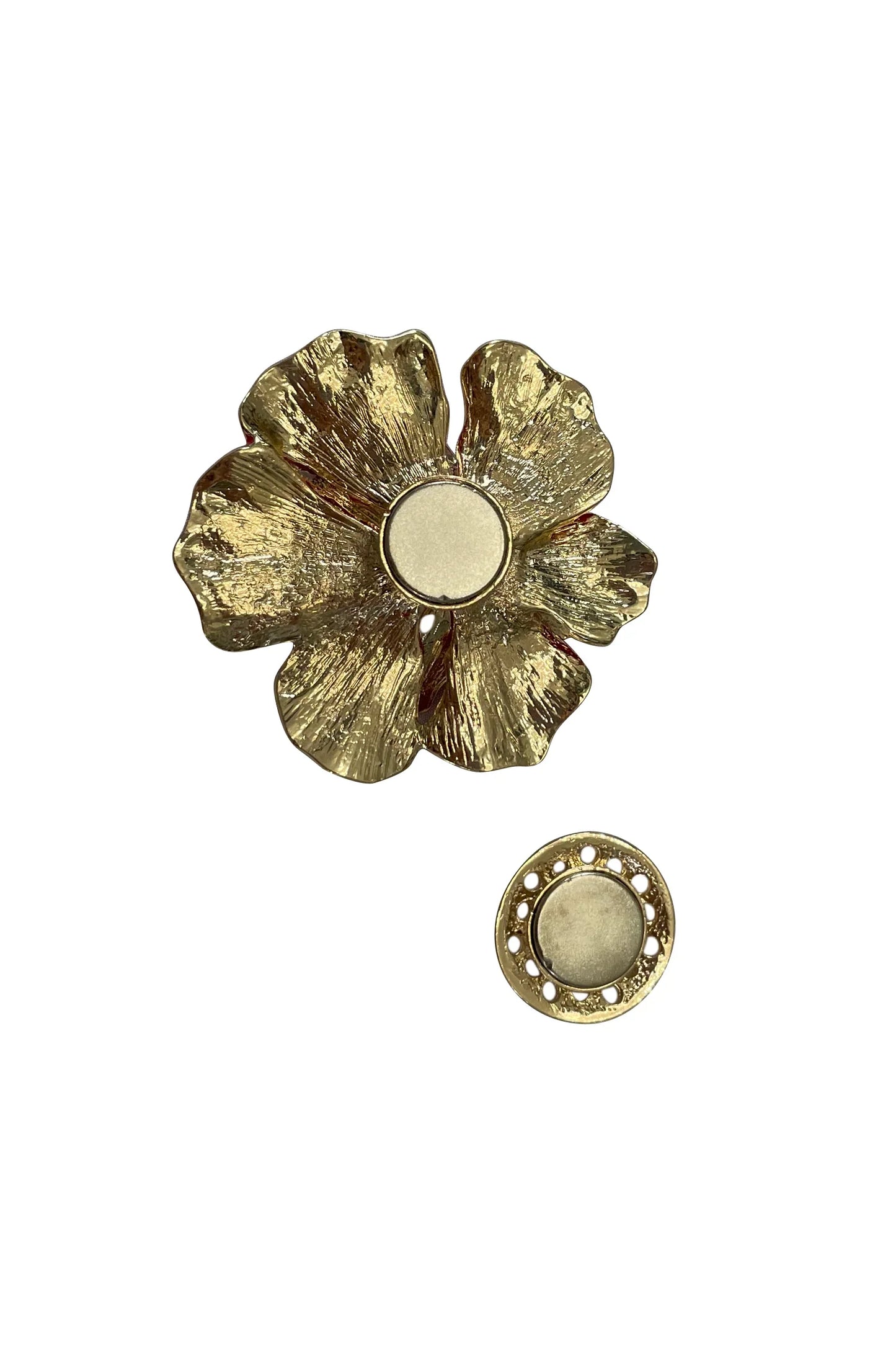 Magnetic Brooch - Poppy Design with Diamante Accents