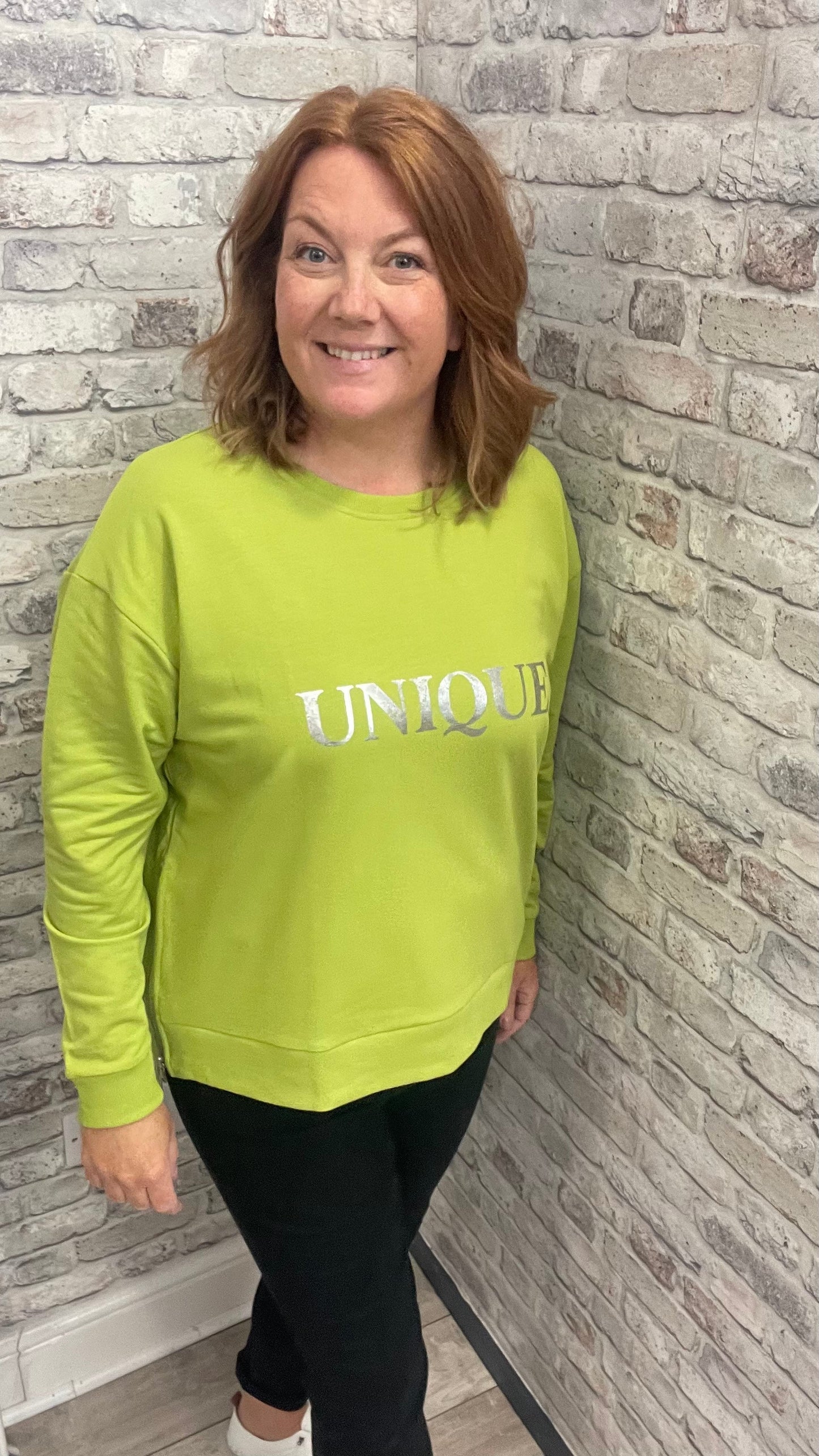 Unique Foil Zip Sweatshirt - various colours available
