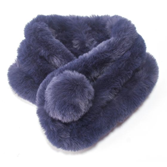 Faux Fur Pom Pom Collar - Stylish & Cozy Accessory