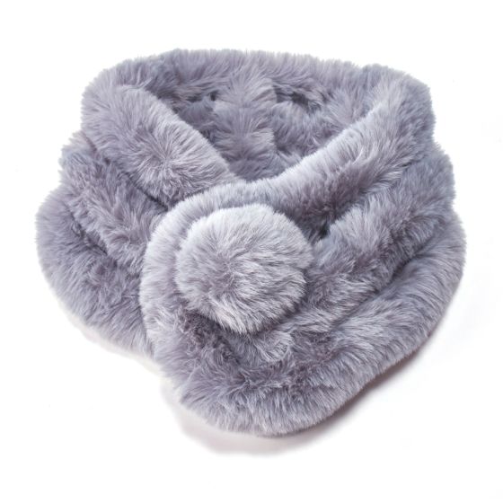 Faux Fur Pom Pom Collar - Stylish & Cozy Accessory