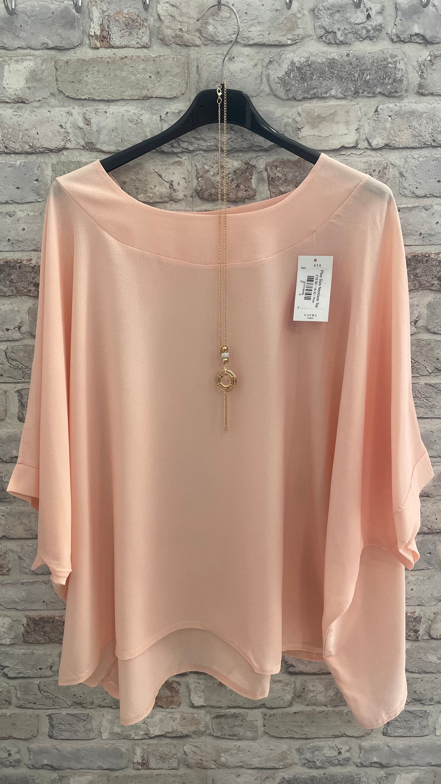 Size Necklace Top - Trendy Plus Size Women's Fashion Top