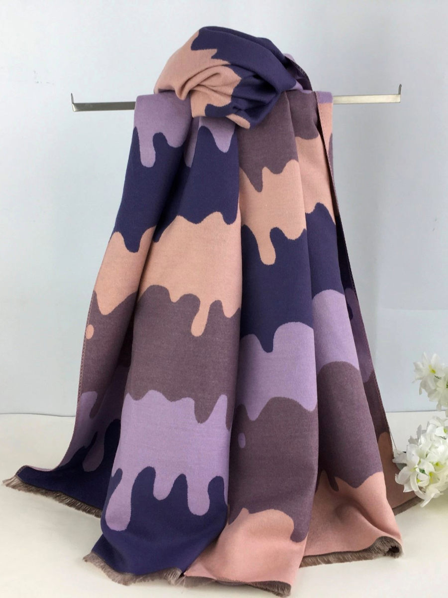 Winter Scarf - Paint Waves Design in 4 Colour Options