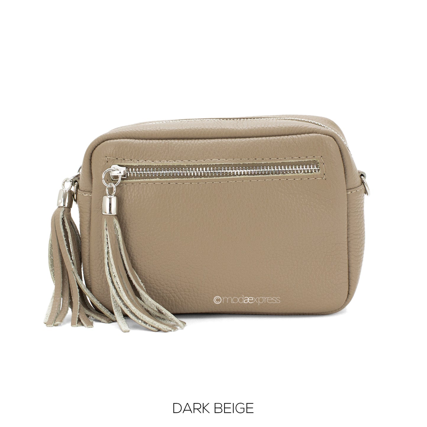 Rectangle Leather Tassel Bag