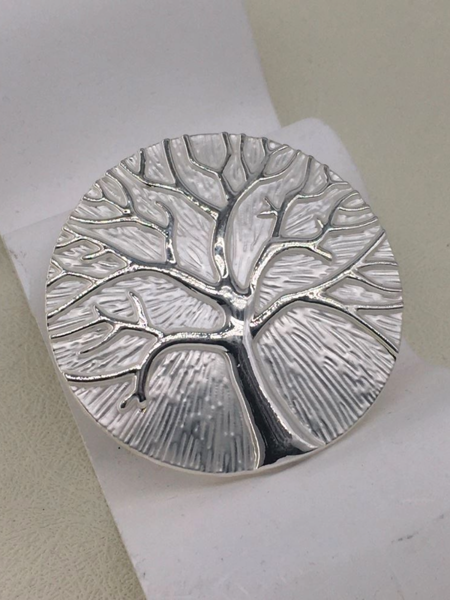Tree of Life Brooch - Silver Effect and Magnetic Clasp