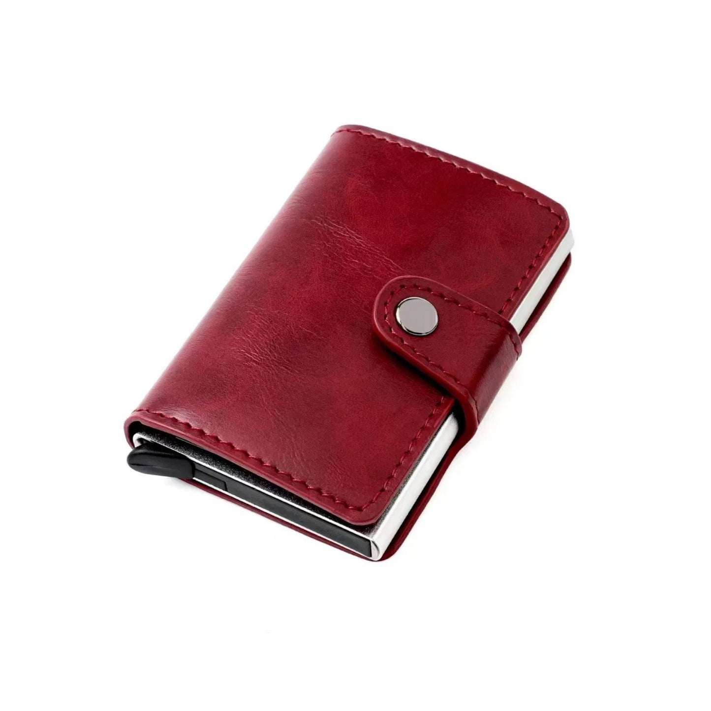 RFID Card Holder - Metal Case For Cards, Push Up Mechanism