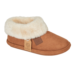 Ladies Chiltern Gift Boxed Slippers with fur collar.