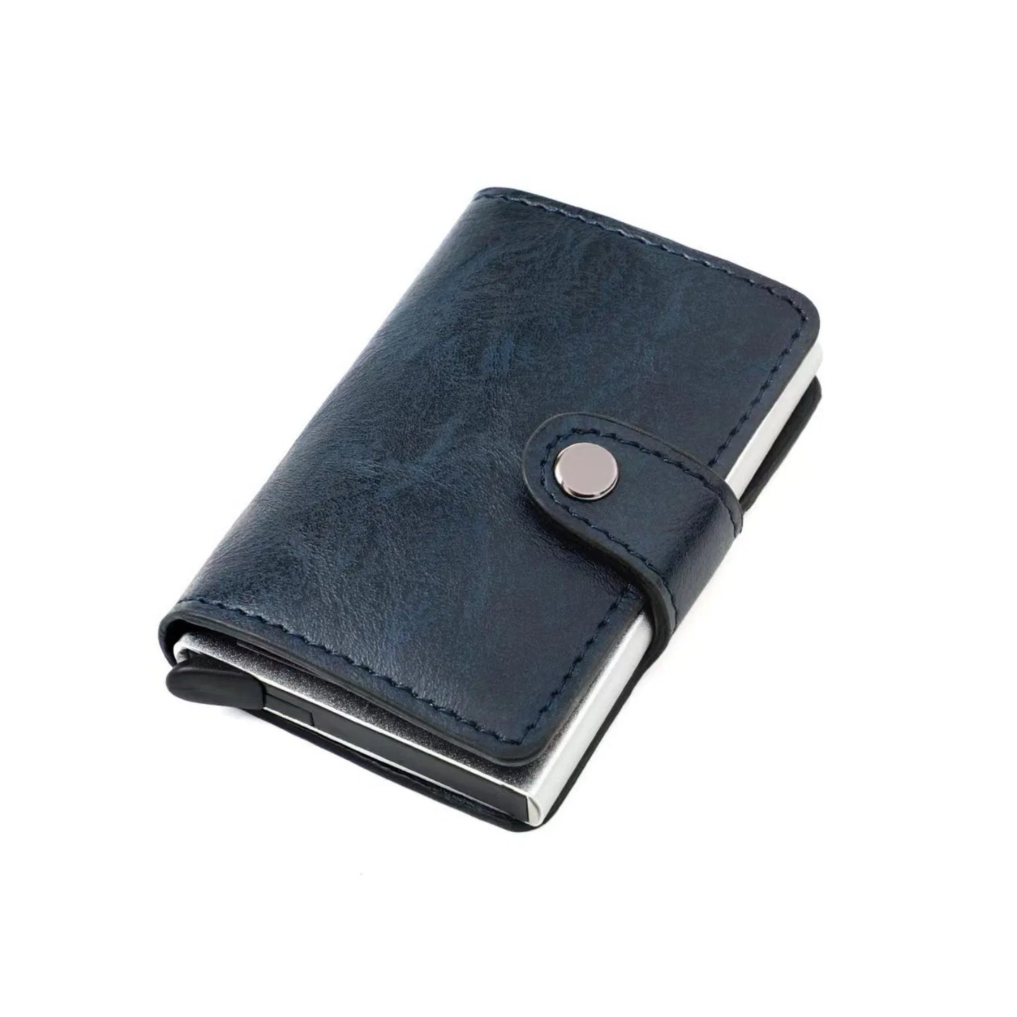 RFID Card Holder - Metal Case For Cards, Push Up Mechanism