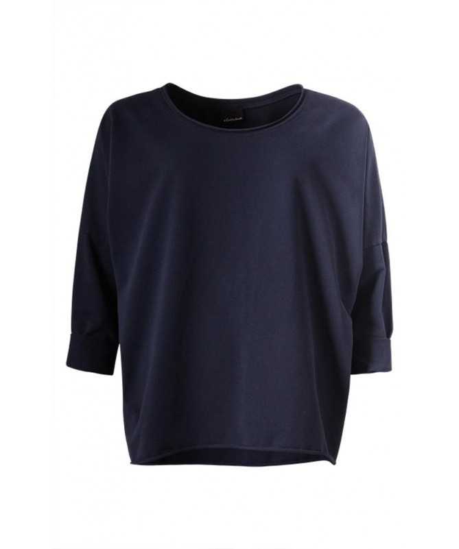 Loopback Crew Neck Sweatshirt with raw edge finish and dropped shoulders.