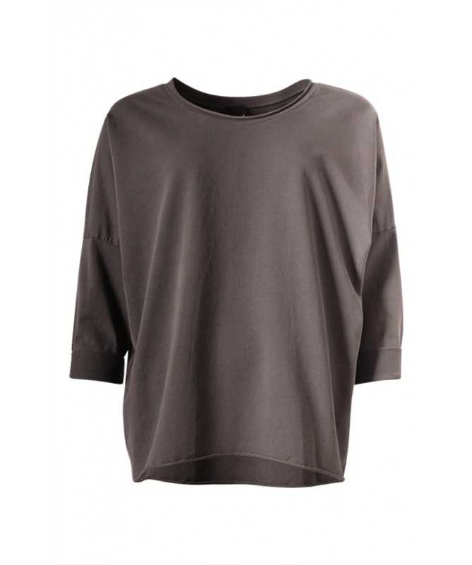 Loopback Crew Neck Sweatshirt with dropped shoulders and raw edge finish.