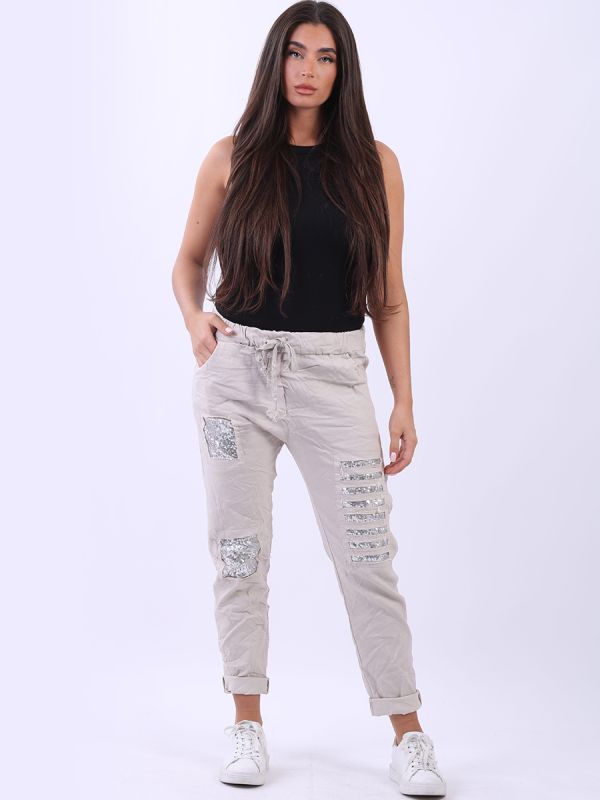 Sequin Patches Magic Trousers
