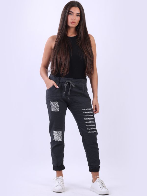 Sequin Patches Magic Trousers