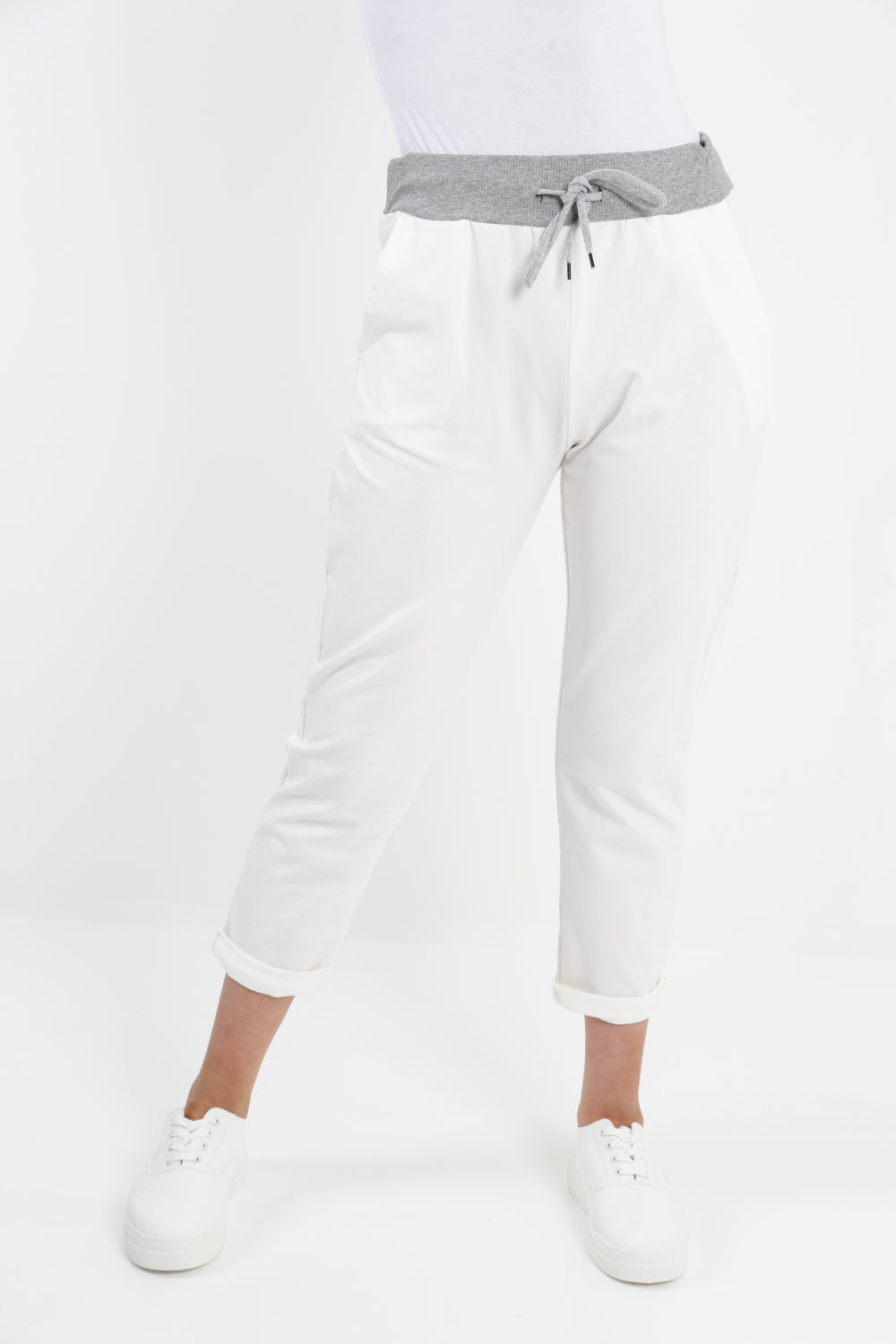 Cotton Trouser - Plain with a soft jersey waistband