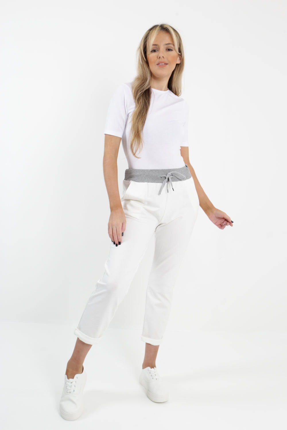 Cotton Trouser - Plain with a soft jersey waistband