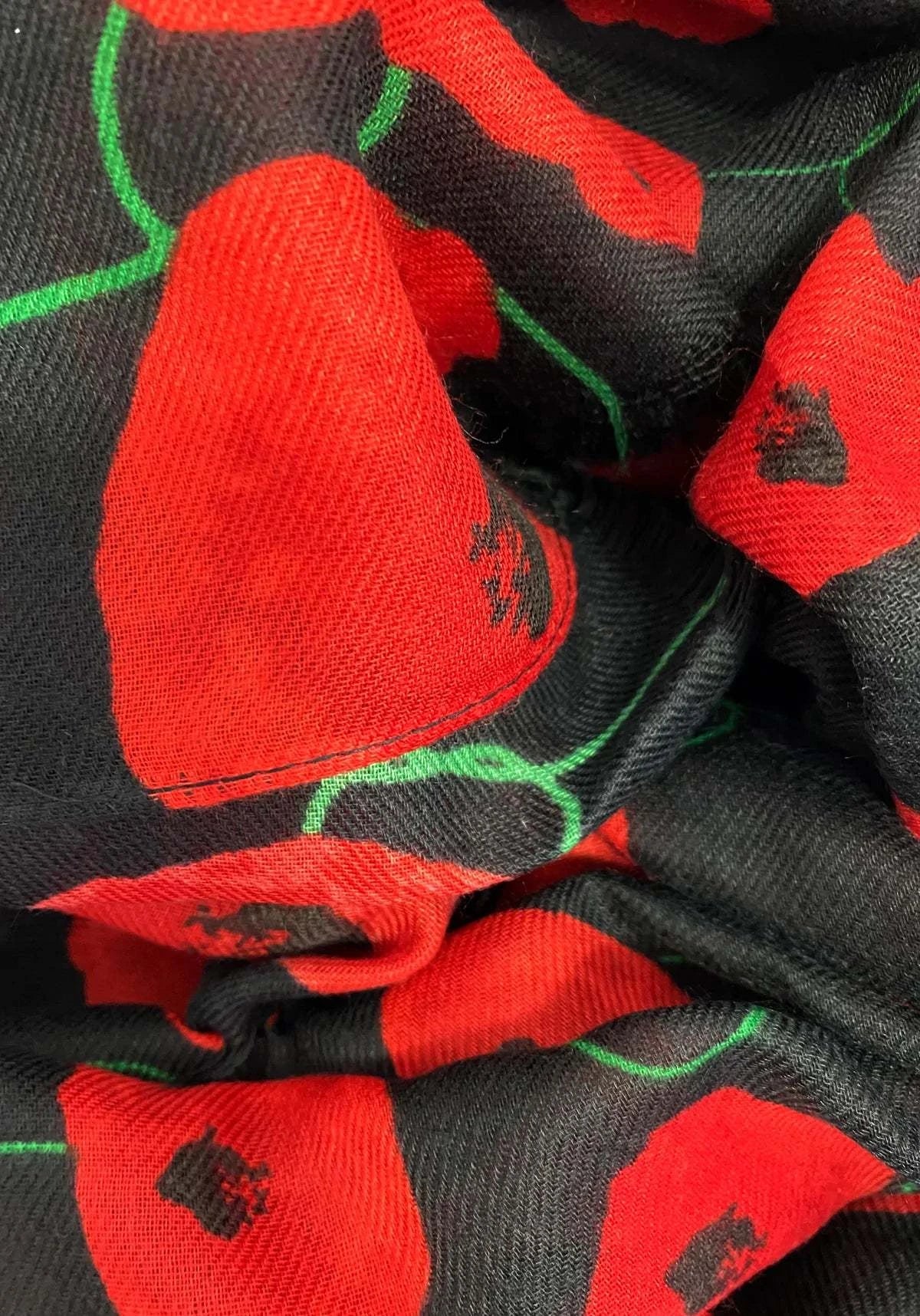 Cascading Poppy Scarf