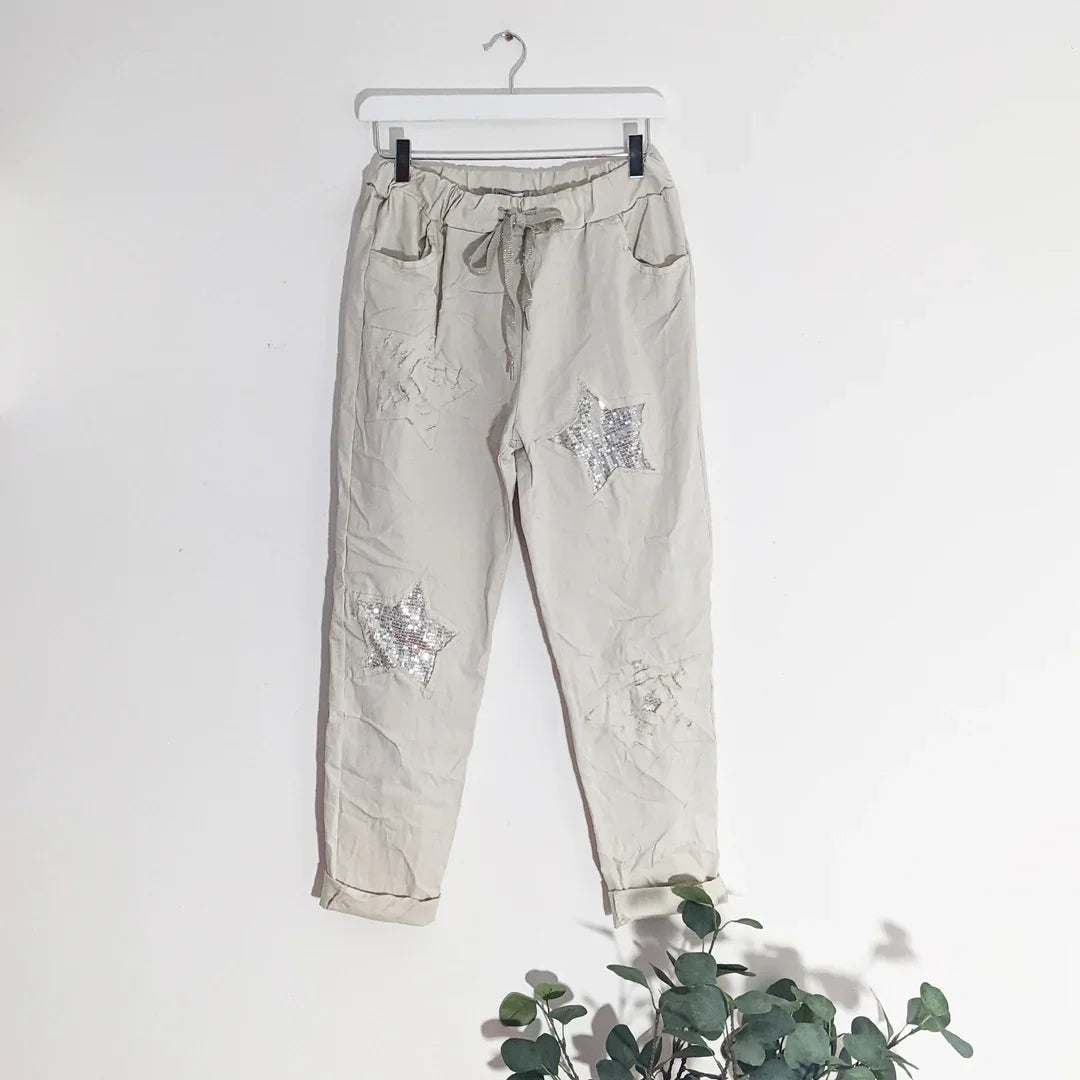 Magic Sequin Star Rip Trouser