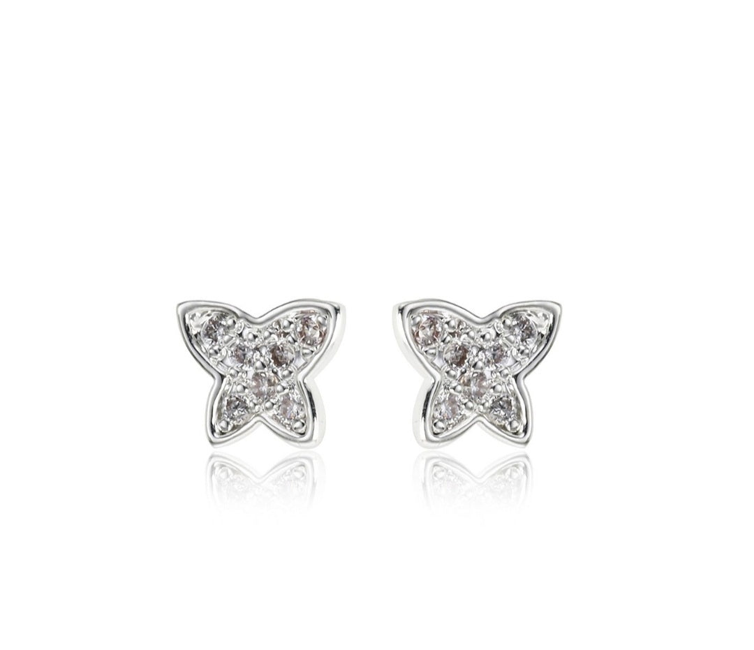 Star Diamante Stud Earrings - Suitable for smaller ears due to their size.
