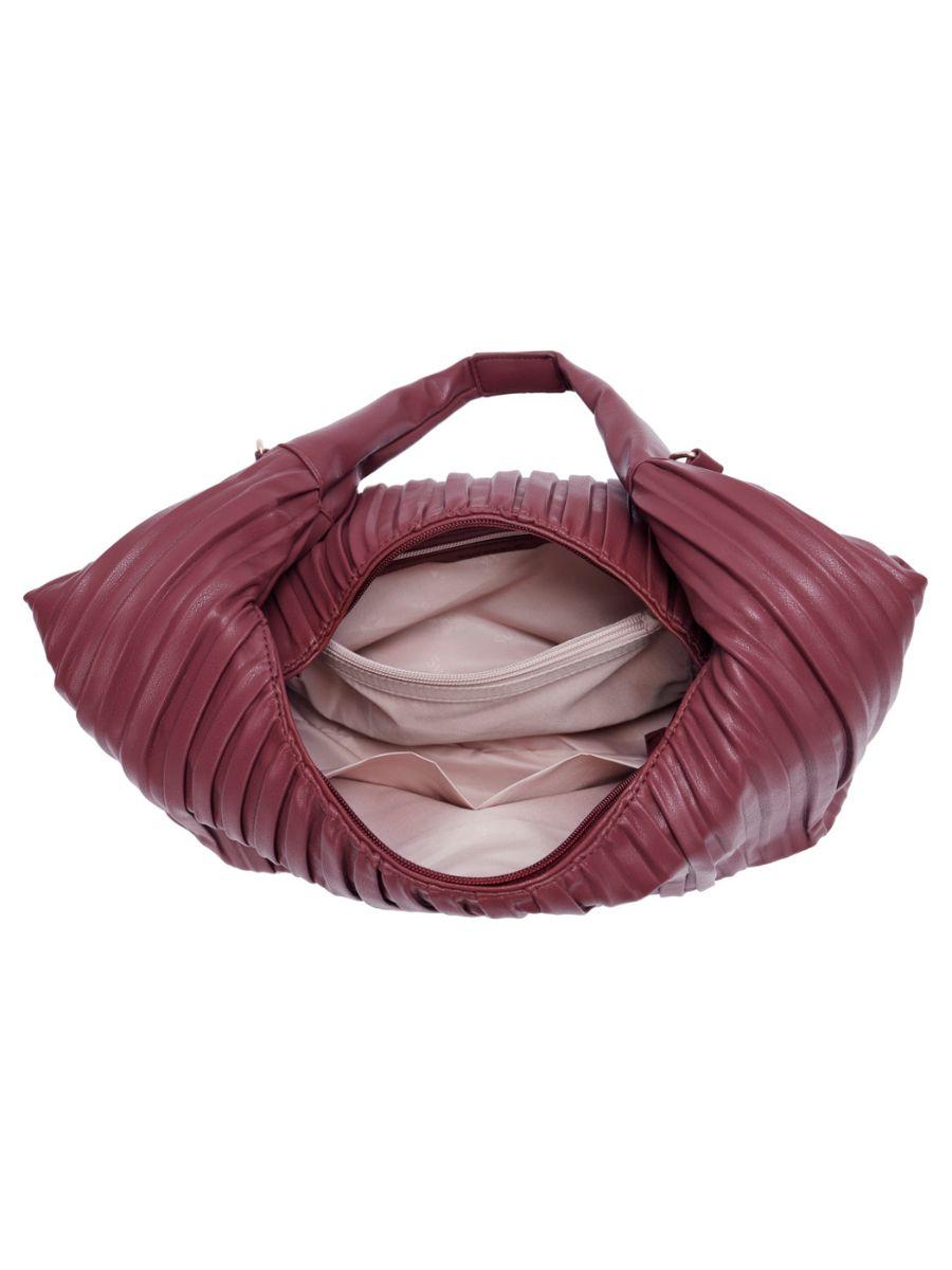 Pleated Shoulder Hobo Bag