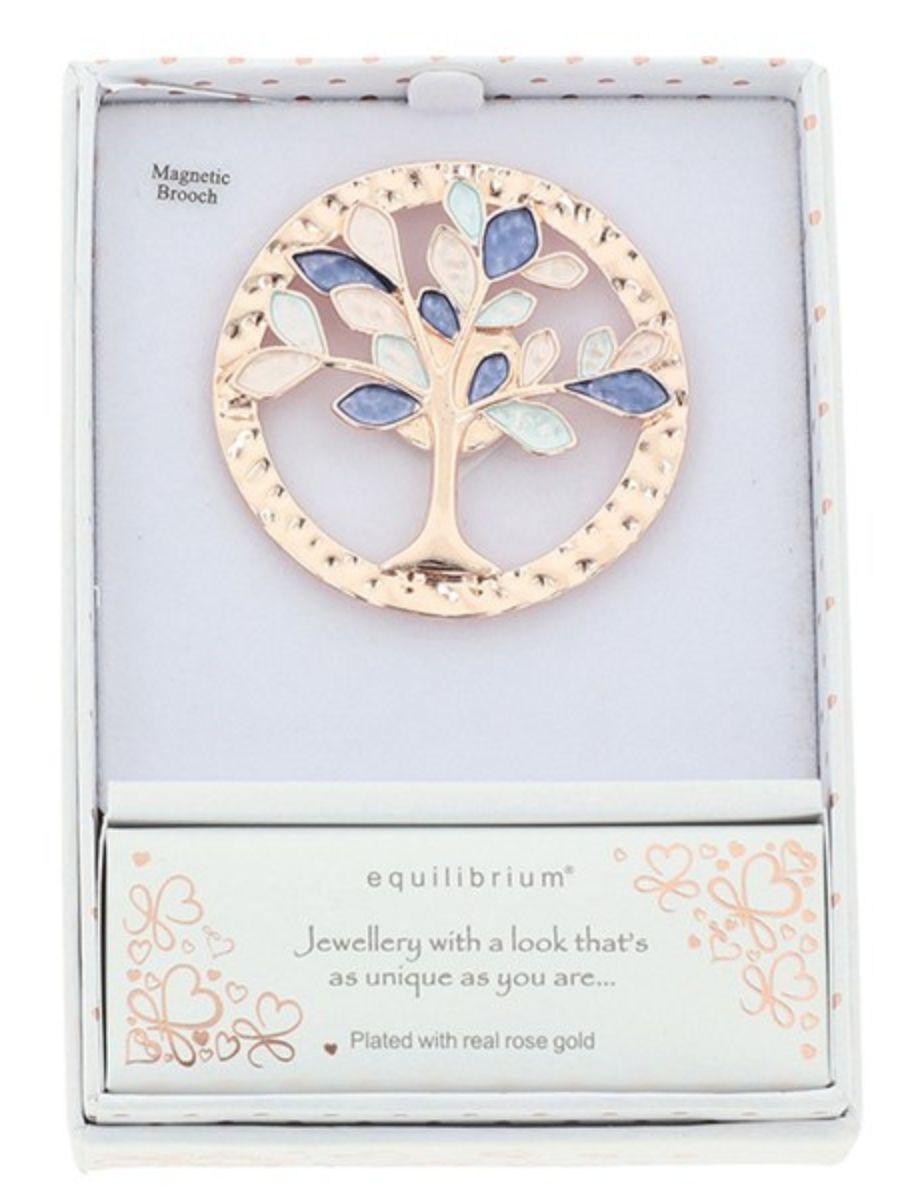 Magnetic Circle Tree of Life Brooch