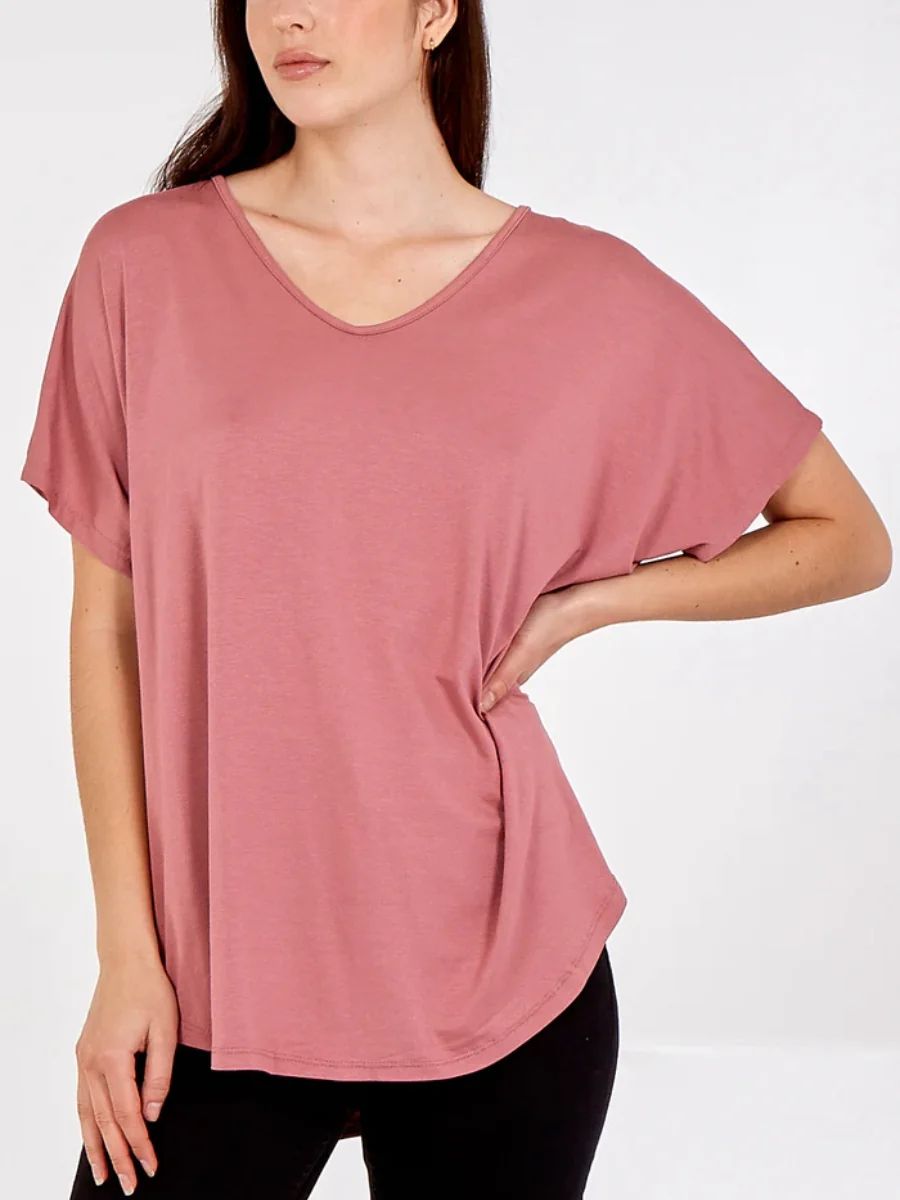 Soft VNeck Plain T-Shirt